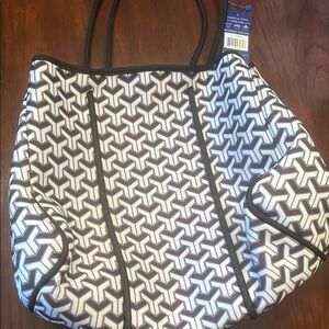BRAND NEW PARKER AND HYDE Stylish Geometric Tote Bag - Black and White